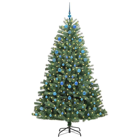 Vidaxl kunstmatige inklapbare kerstboom groen 210 cm pvc en metaal