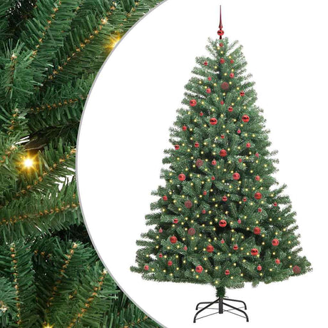 Vidaxl kunstmatige inklapbare kerstboom groen 240 cm pvc en metaal