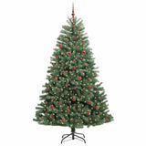 Vidaxl kunstmatige inklapbare kerstboom groen 240 cm pvc en metaal
