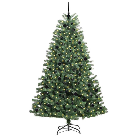 Vidaxl kunstmatige inklapbare kerstboom groen 240 cm pvc en metaal