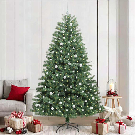 Vidaxl kunstmatige inklapbare kerstboom groen 240 cm pvc en metaal