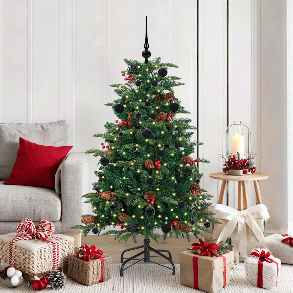 Vidaxl kunstkerstboom groen 150 cm pvc en metaal en plastic
