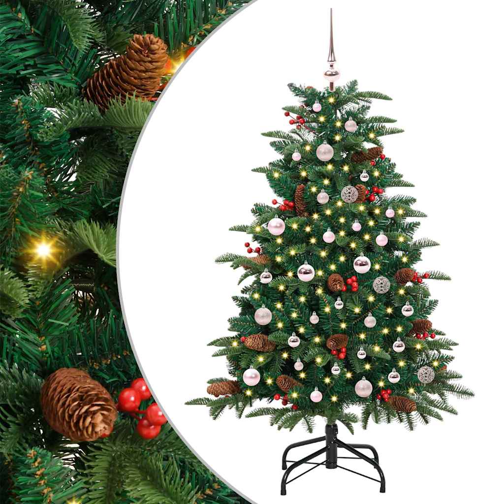 Vidaxl kunstkerstboom groen 150 cm pvc en metaal en plastic