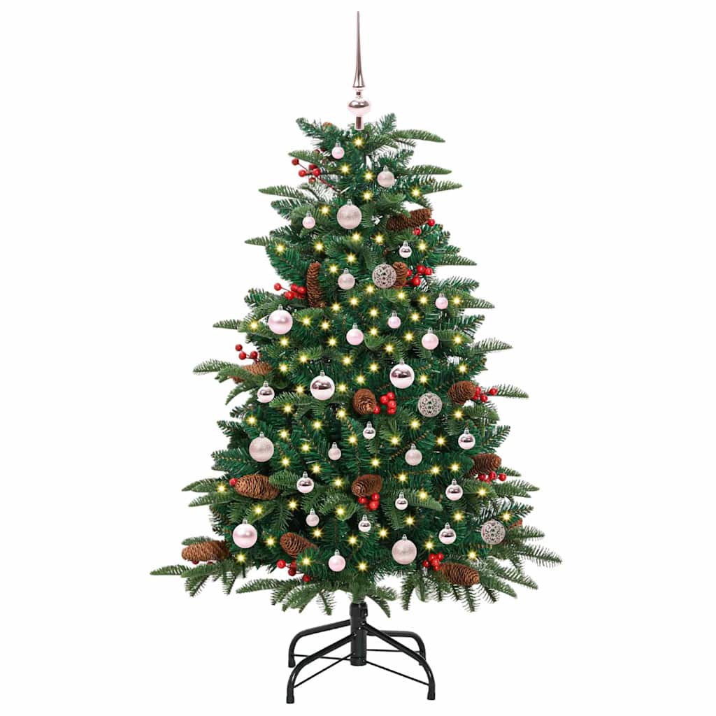 Vidaxl kunstkerstboom groen 150 cm pvc en metaal en plastic