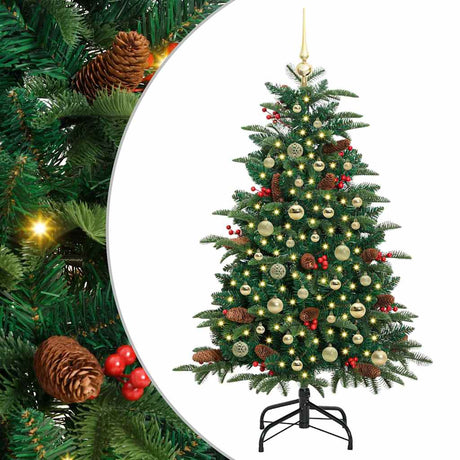 Vidaxl kunstkerstboom groen 150 cm pvc en metaal en plastic