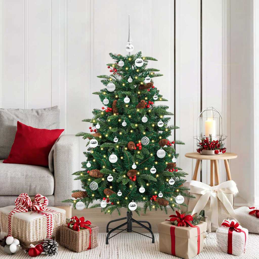 Vidaxl kunstkerstboom groen 150 cm pvc en metaal en plastic