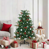 Vidaxl kunstkerstboom groen 150 cm pvc en metaal en plastic