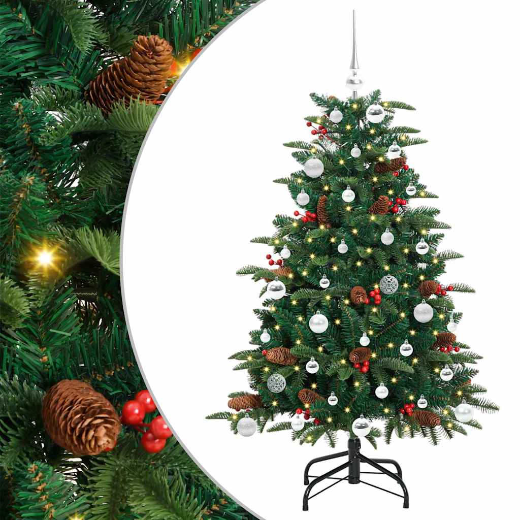 Vidaxl kunstkerstboom groen 150 cm pvc en metaal en plastic