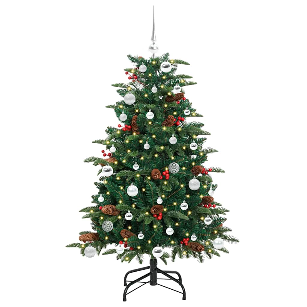 Vidaxl kunstkerstboom groen 150 cm pvc en metaal en plastic