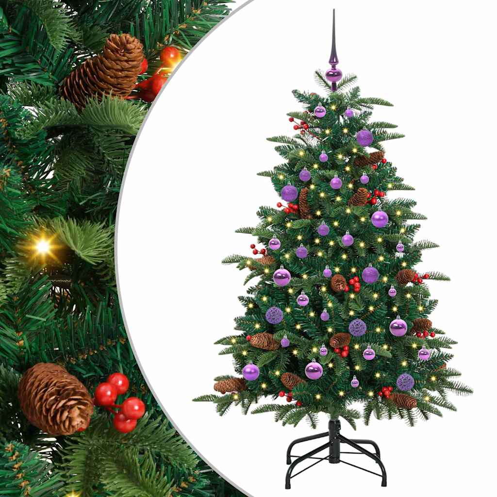 Vidaxl kunstkerstboom groen 150 cm pvc en metaal en plastic
