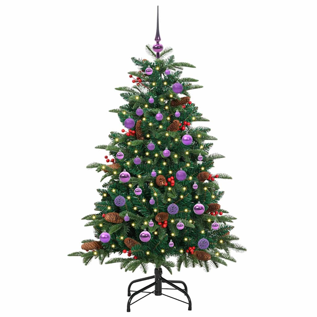 Vidaxl kunstkerstboom groen 150 cm pvc en metaal en plastic