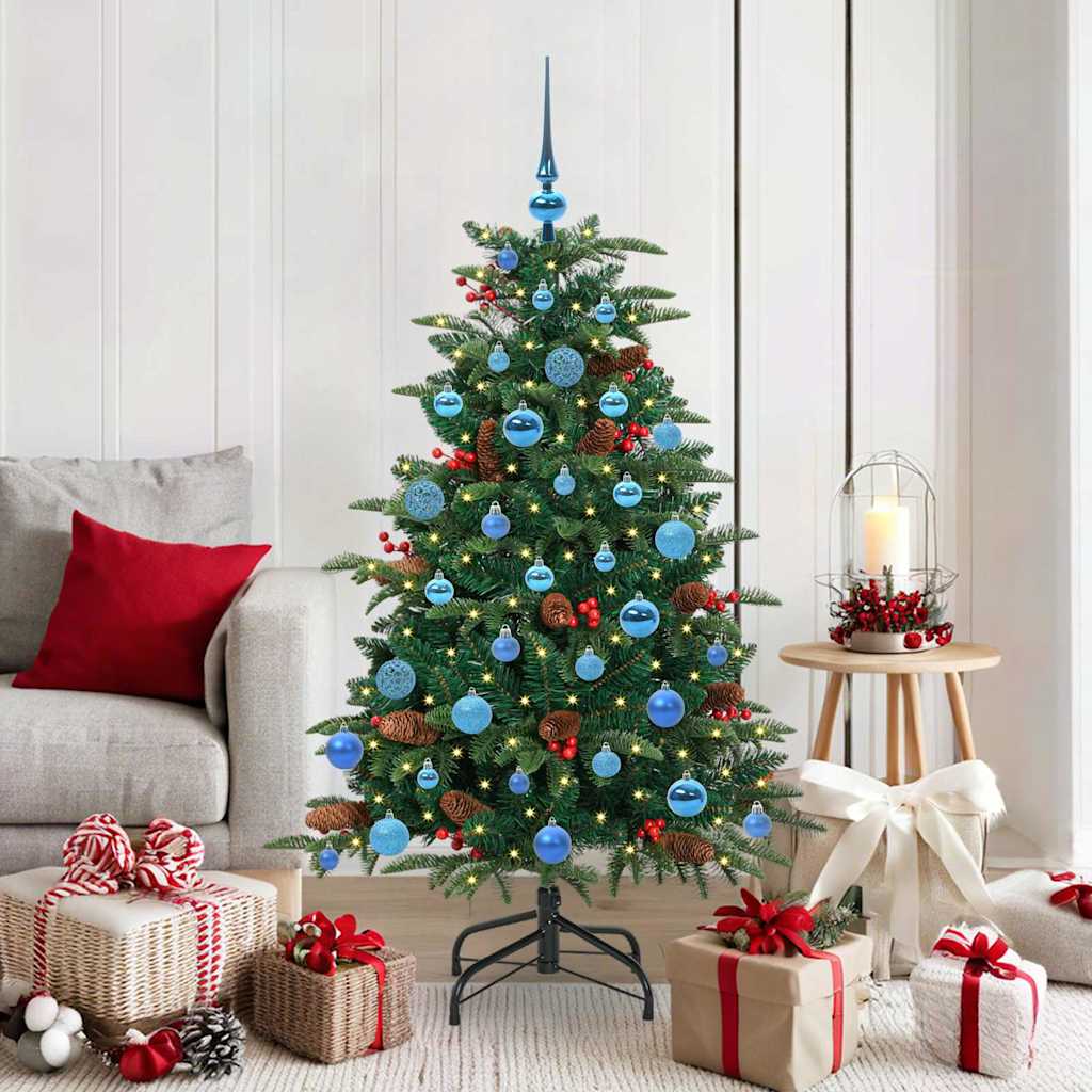 Vidaxl kunstkerstboom groen 150 cm pvc en metaal en plastic