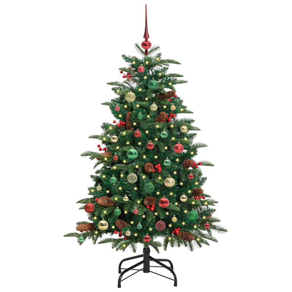 Vidaxl kunstkerstboom groen 150 cm pvc en metaal en plastic
