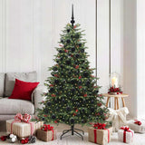 Vidaxl kunstkerstboom groen 180 cm pvc en metaal en plastic