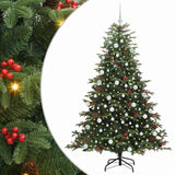 Vidaxl kunstkerstboom groen 180 cm pvc en metaal en plastic
