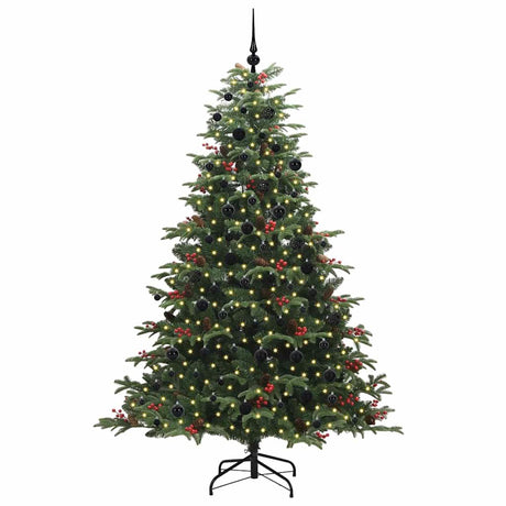 Vidaxl kunstkerstboom groen 210 cm pvc en metaal en plastic