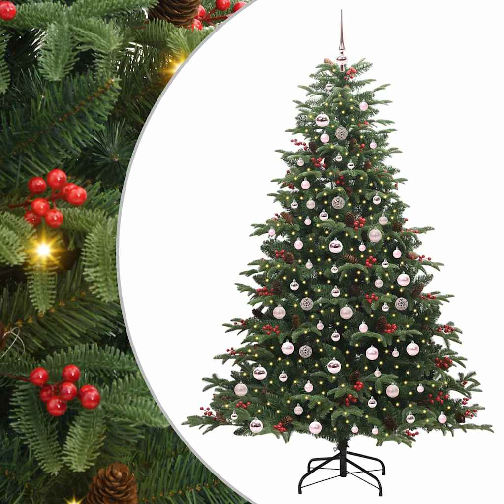Vidaxl kunstkerstboom groen 210 cm pvc en metaal en plastic