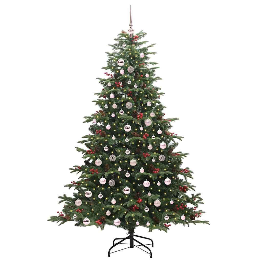 Vidaxl kunstkerstboom groen 210 cm pvc en metaal en plastic