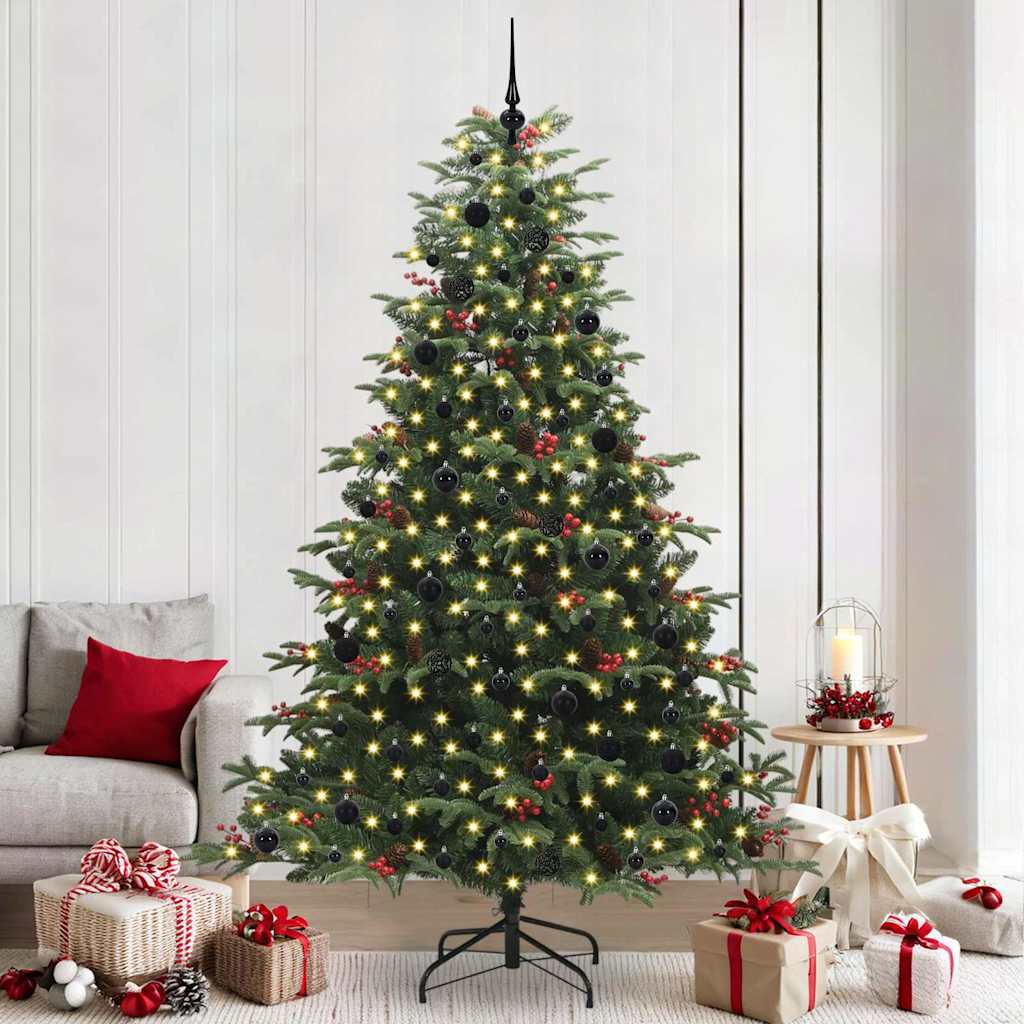 Vidaxl kunstkerstboom groen 240 cm pvc en metaal en plastic
