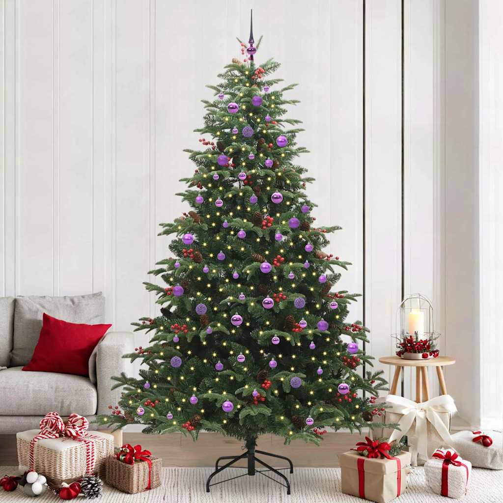 Vidaxl kunstkerstboom groen 240 cm pvc en metaal en plastic