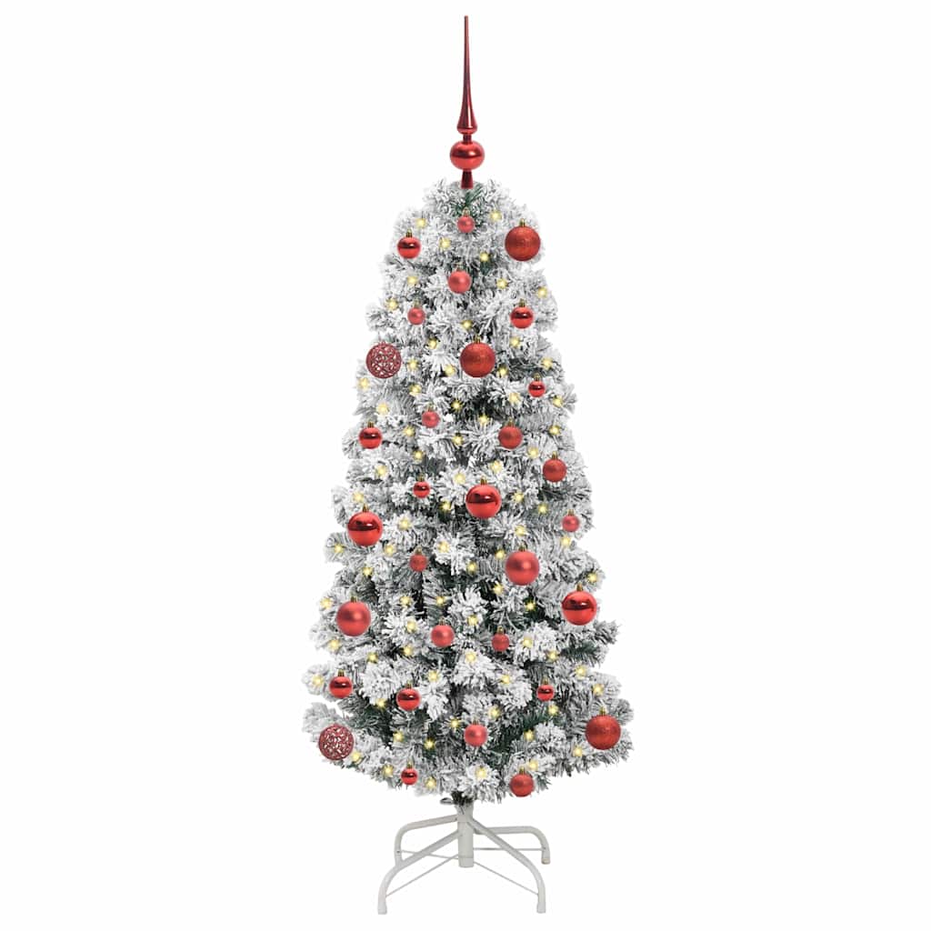 Vidaxl kunstmatige inklapbare kerstboom groen en wit 120 cm