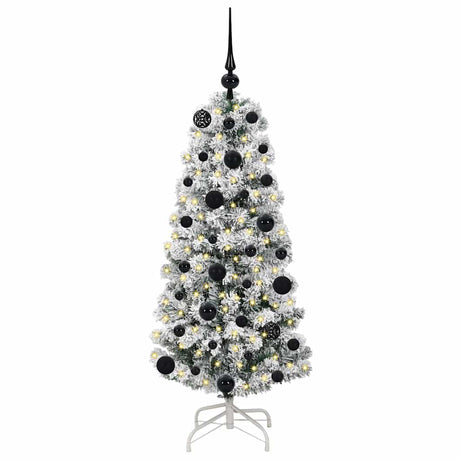 Vidaxl kunstmatige inklapbare kerstboom groen en wit 120 cm