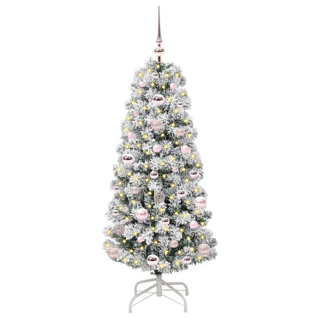 Vidaxl kunstmatige inklapbare kerstboom groen en wit 120 cm