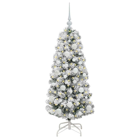 Vidaxl kunstmatige inklapbare kerstboom groen en wit 120 cm