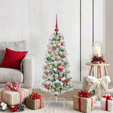 Vidaxl kunstmatige inklapbare kerstboom groen en wit 120 cm