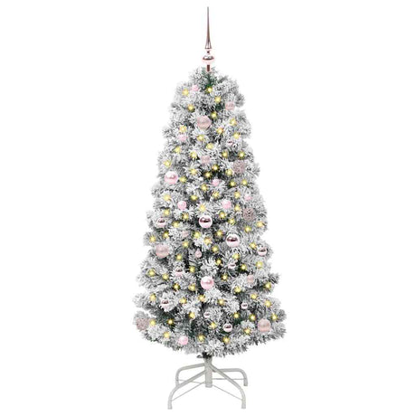 Vidaxl kunstmatige inklapbare kerstboom groen en wit 150 cm