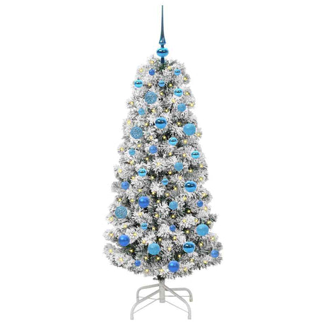 Vidaxl kunstmatige inklapbare kerstboom groen en wit 150 cm