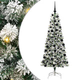 Vidaxl kunstmatige inklapbare kerstboom groen en wit 180 cm