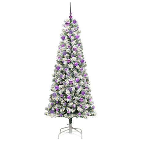 Vidaxl kunstmatige inklapbare kerstboom groen en wit 180 cm