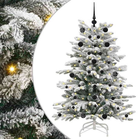 Vidaxl kunstmatige inklapbare kerstboom wit 150 cm pe en pvc