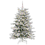 Vidaxl kunstmatige inklapbare kerstboom wit 150 cm pe en pvc