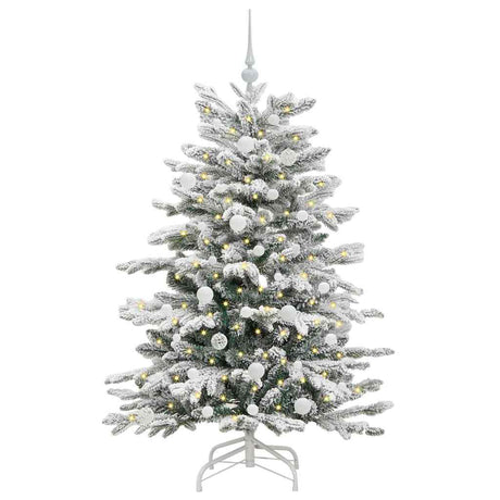 Vidaxl kunstmatige inklapbare kerstboom wit 150 cm pe en pvc