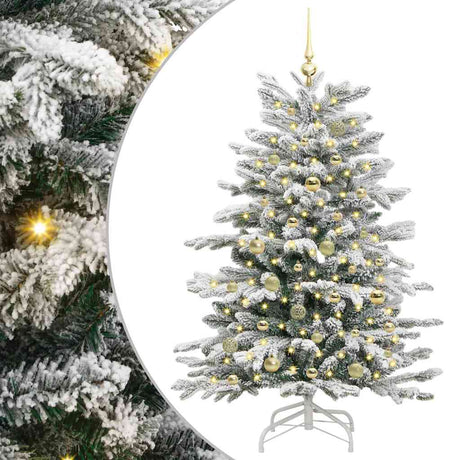 Vidaxl kunstmatige inklapbare kerstboom wit 150 cm pe en pvc