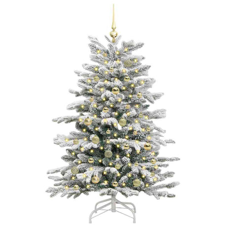 Vidaxl kunstmatige inklapbare kerstboom wit 150 cm pe en pvc
