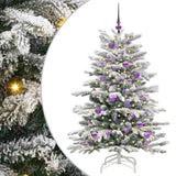 Vidaxl kunstmatige inklapbare kerstboom wit 150 cm pe en pvc
