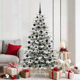 Vidaxl kunstmatige inklapbare kerstboom wit 180 cm pe en pvc
