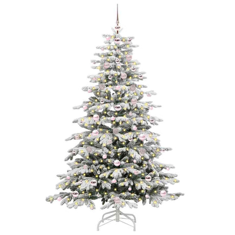 Vidaxl kunstmatige inklapbare kerstboom wit 180 cm pe en pvc
