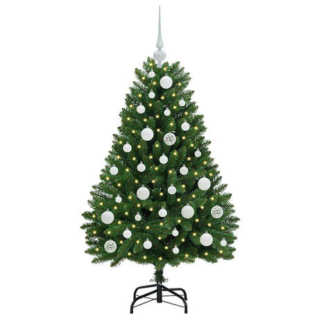 Vidaxl kunstkerstboom met 150 led groen 120 cm pvc en metaal
