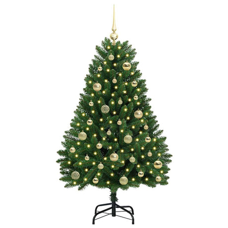 Vidaxl kunstkerstboom met 150 led groen 120 cm pvc en metaal