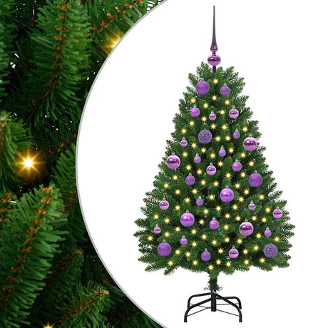 Vidaxl kunstkerstboom met 150 led groen 120 cm pvc en metaal