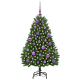 Vidaxl kunstkerstboom met 150 led groen 120 cm pvc en metaal