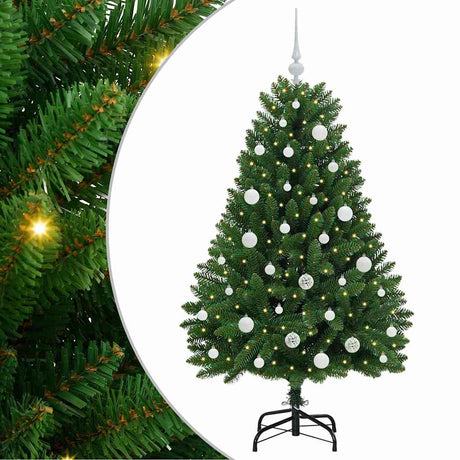 Vidaxl kunstkerstboom met 150 led groen 150 cm pvc en metaal