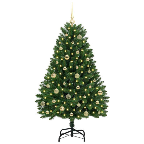 Vidaxl kunstkerstboom met 150 led groen 150 cm pvc en metaal