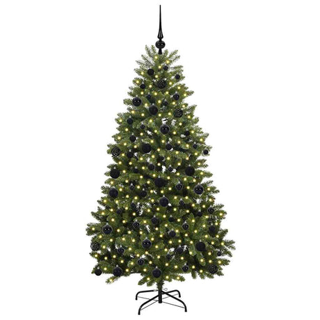Vidaxl kunstkerstboom met 300 led groen 180 cm pvc en metaal