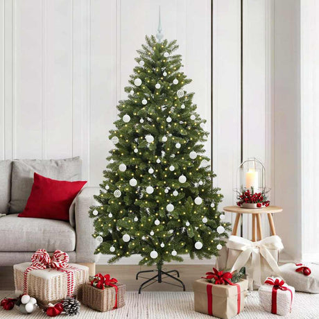 Vidaxl kunstkerstboom met 300 led groen 180 cm pvc en metaal