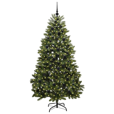 Vidaxl kunstkerstboom met 300 led groen 210 cm pvc en metaal